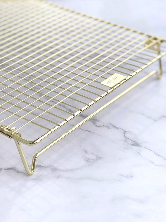 Gold stackable cooling rack