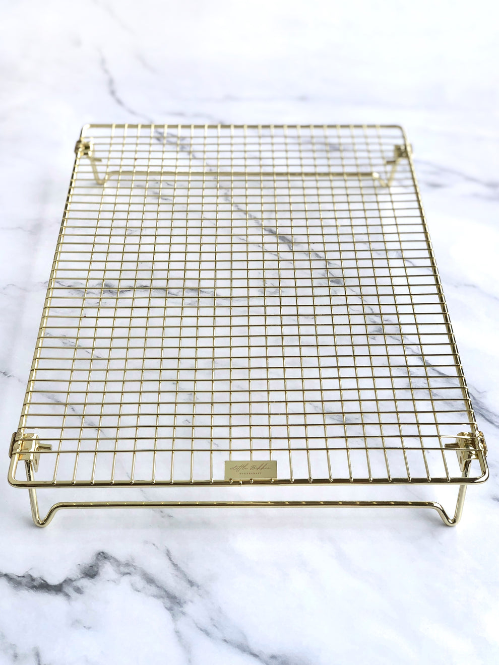 Gold Cooling Rack Stackable Foldable Legs Little Bikkie Sugarcraft